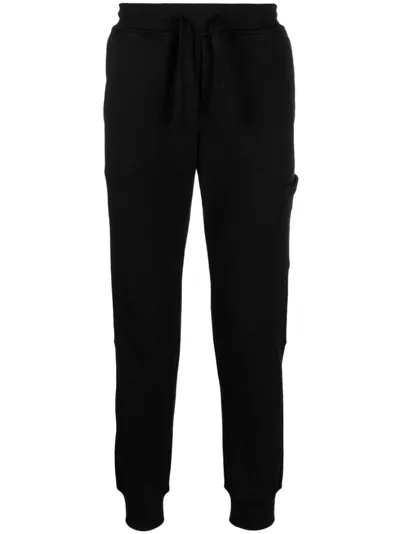 Paul & Shark Drawstring Cotton Track Pants In Black