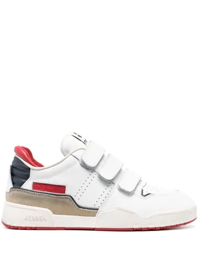 Isabel Marant Logo-patch Touch-strap Sneakers In White