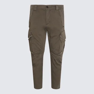 C.p. Company Lens Detailed Cargo Pants In Green