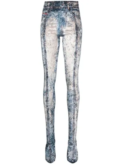 Diesel P-kolvet Leggings Jeans In Blue