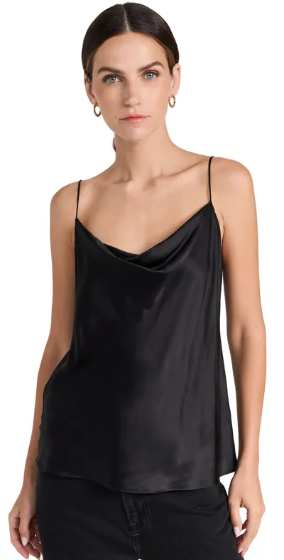 Nili Lotan Desiree Silk-satin Cami Top In Black