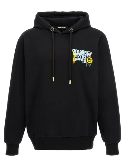 Barrow Logo-print Cotton Hoodie In Black