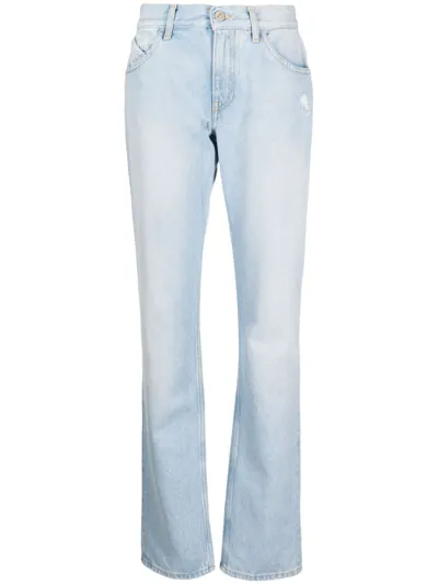 Attico Girlfriend Straight-leg Jeans In Blue