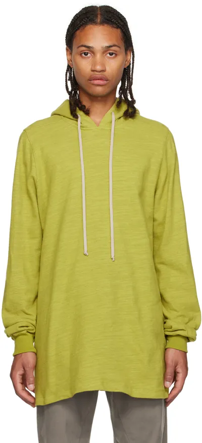 Rick Owens Yellow Luxor Hoodie In Green