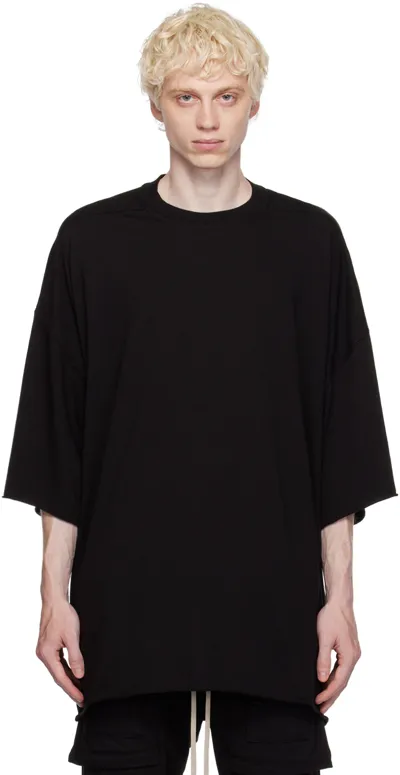 Rick Owens Drkshdw Jumbo Patchwork Organic Cotton T-shirt In Black