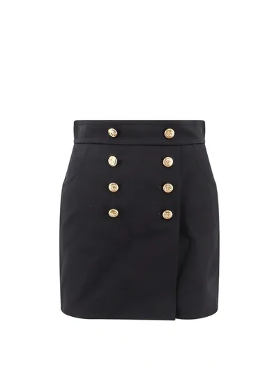 Gucci Silk And Wool Miniskirt In Black