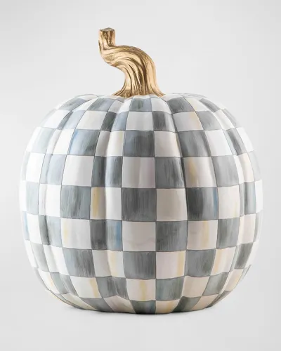 Mackenzie-childs Sterling Check Pumpkin, Large