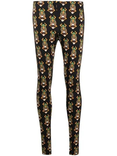 La Doublej Leggings In Scarab Black