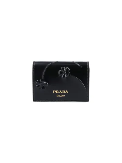 Prada Crossbody Wallet In Black  