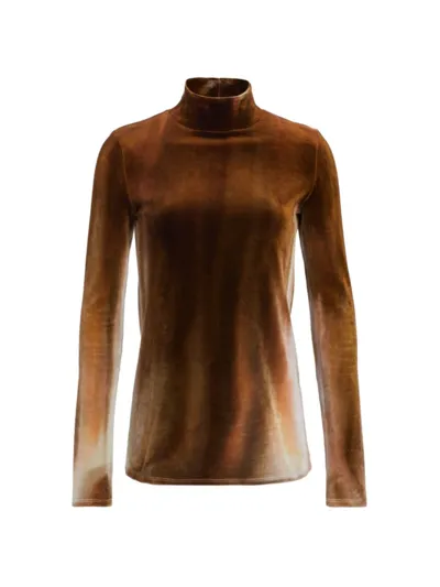 Proenza Schouler Ice-dyed Velvet Top In Umber