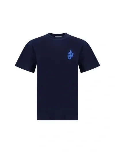 Jw Anderson Anchor Patch T-shirt In Blue