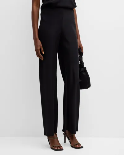 Tse Cashmere High-rise Straight-leg Silk Pants In Black