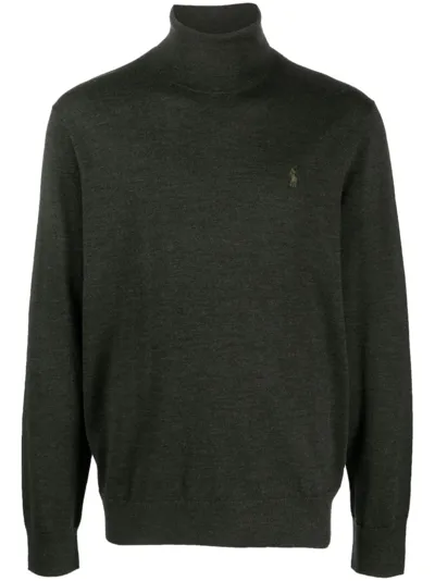 Polo Ralph Lauren Polo Pony-motif Roll-neck Jumper In Green