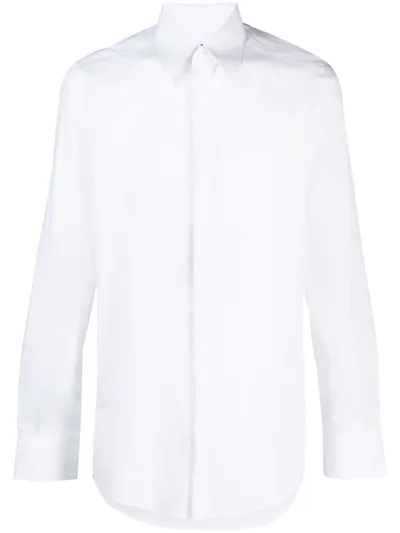 Dolce & Gabbana Long-sleeve Cotton Shirt In White