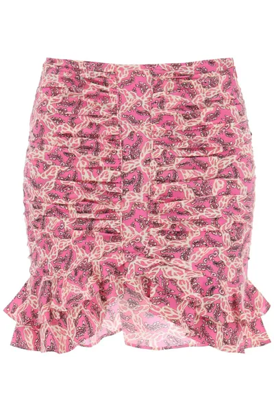 Isabel Marant Milendi Silk Mini Skirt In Pink