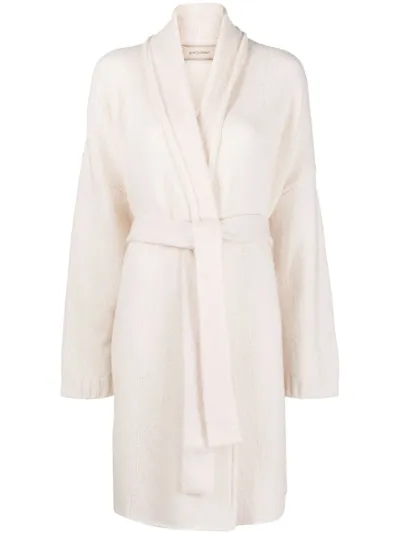 Gentryportofino Knit Long Jacket In White