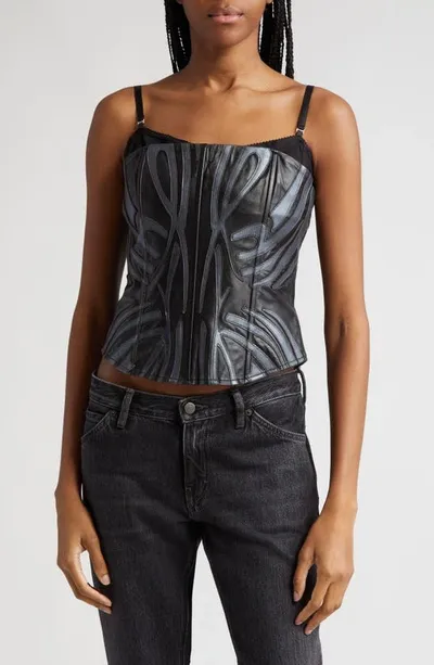 Miaou Chuck Corset Top In Black