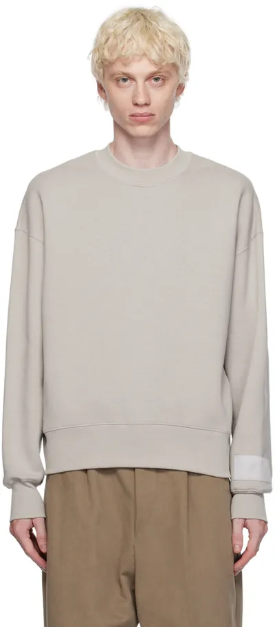 Ami Alexandre Mattiussi Gray Crewneck Sweatshirt In Pearl Grey/088