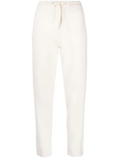 Cashmere In Love Sarah Fine-knit Track Pants In White