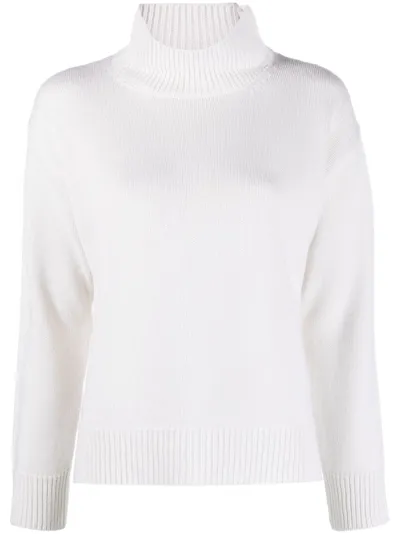 Le Tricot Perugia Mock-neck Wool-blend Jumper In White