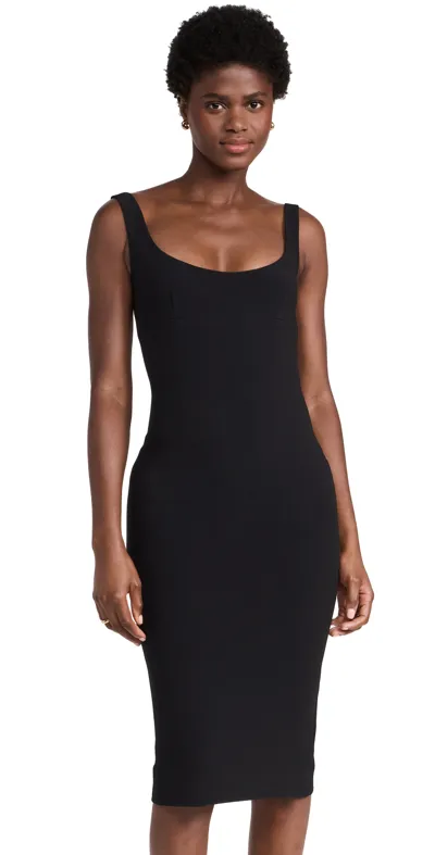 Sergio Hudson Paneled Tank Midi Dress In Black