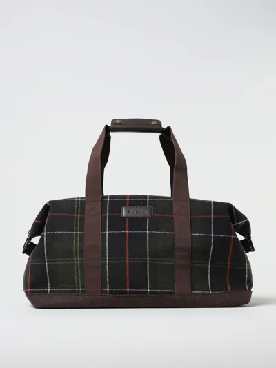 Barbour Tartan-check Holdall In Green