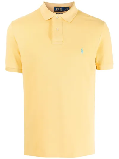 Polo Ralph Lauren Yellow Logo-embroidered Cotton Polo Shirt