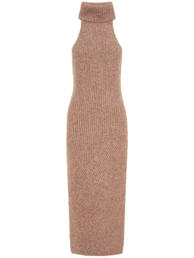 Nicholas Kiandra Ribbed Dress In Oat