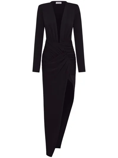 Nicholas Lura Plunge-neck Dress In Black