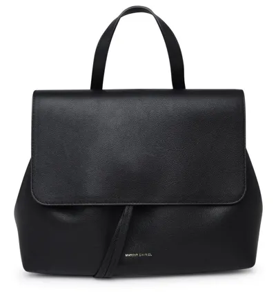 Mansur Gavriel Logo Stamp Foldover Shoulder Bag In Black