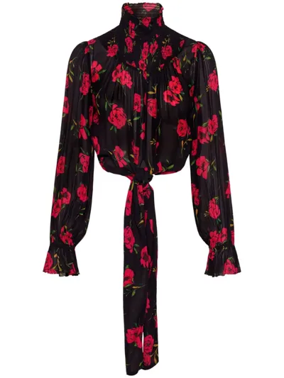 Nicholas Kaija Floral-print Blouse In Pink