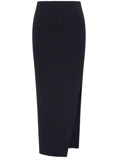 Nicholas Nixie Ribbed Pencil Skirt In Black