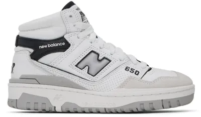 New Balance White & Black 650 Sneakers In White,black