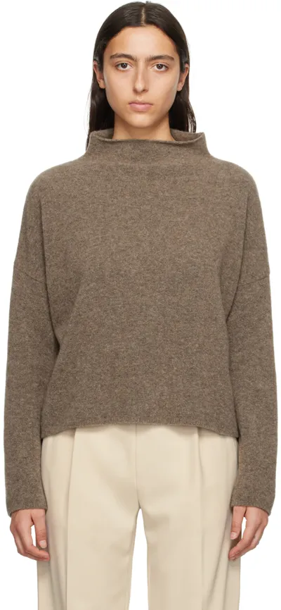 Filippa K Taupe Mika Sweater In Dark_taupe