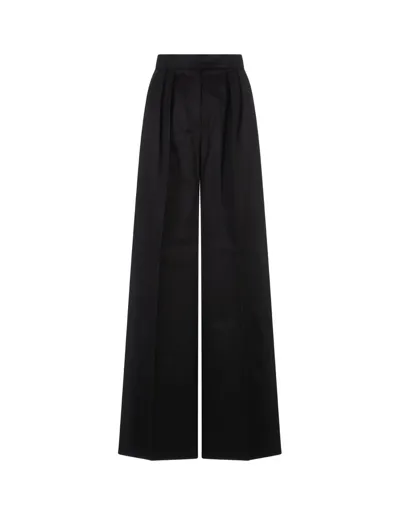 Max Mara High Waist Wide Leg Pants In Black