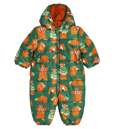 Stella Mccartney Baby Printed Snowsuit In Green