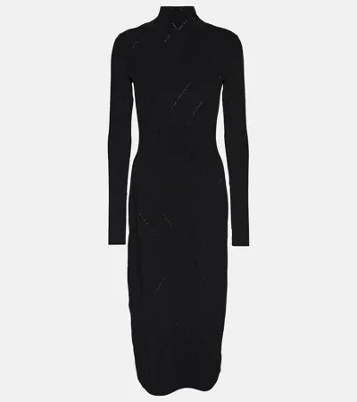 Proenza Schouler White Label Turtleneck Midi Dress In Black