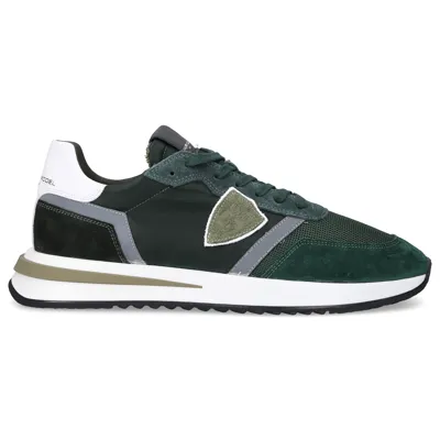 Philippe Model Low-top Sneakers Tylu W033 Suede In Green