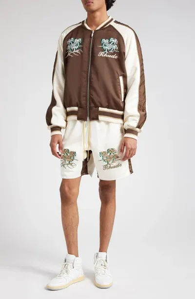 Rhude Souvenier Jacket In Brown Creme