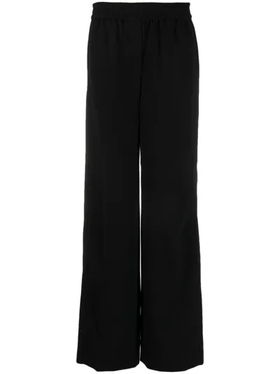 Calvin Klein Wide-leg Twill-weave Trousers In Black