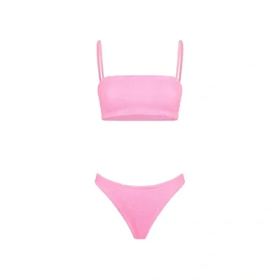 Hunza G Gigi Bikini Swimwear In Pink