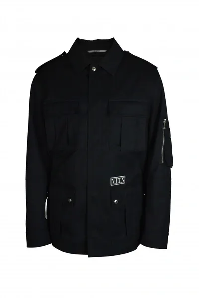 Valentino Vltn Coat In Black