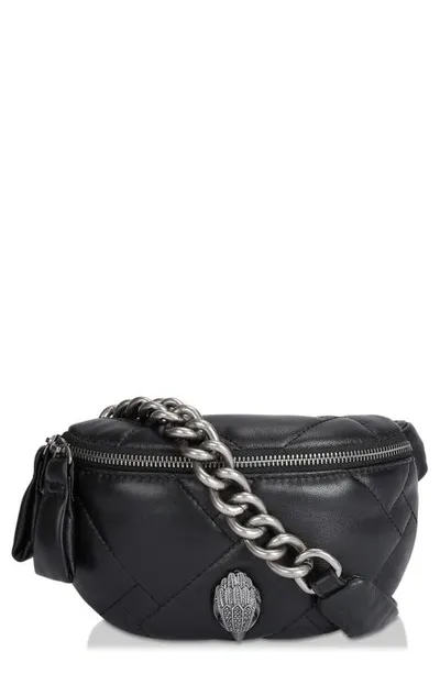 Kurt Geiger Kensington Leather Belt Bag In Black