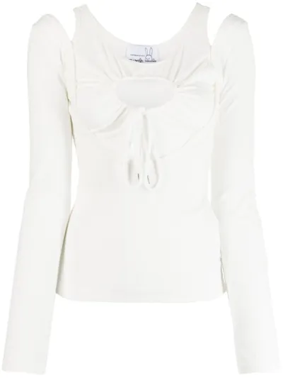 Natasha Zinko Langarmshirt Mit Cut-out In White