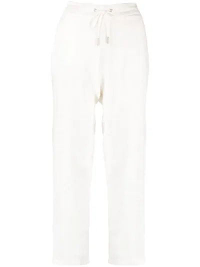 Fabiana Filippi Drawstring-waist Velvet-finish Trousers In White