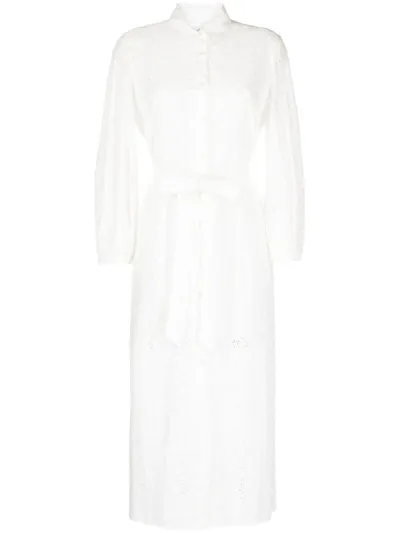 Evi Grintela Embroidered-design Cotton Midi Dress In White