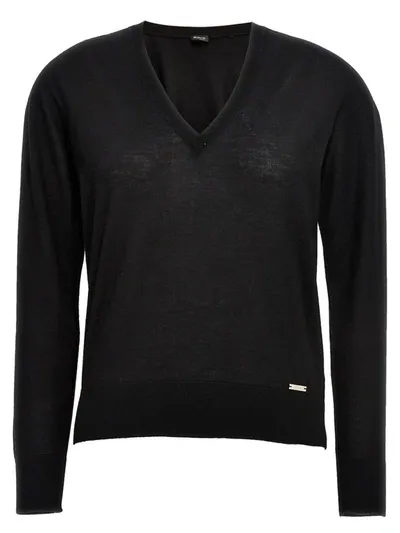 Kiton V-neck Sweater In Black