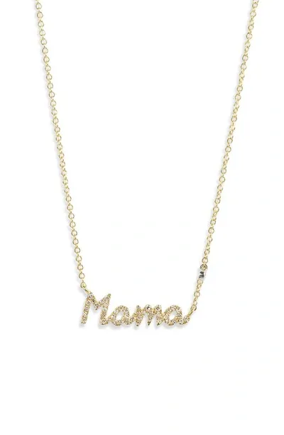 Meira T Mama Diamond Embellished Pendant Necklace In Gold