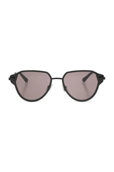 Bottega Veneta Eyewear Aviator Frame Sunglasses In Black