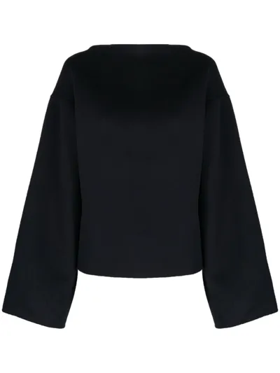 Totême Wide-sleeve Wool Jumper In Blue